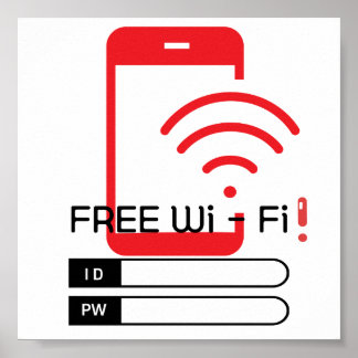 FREE WIFI ZON POSTER