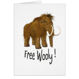"Free Wooly" Wooly Mammoth Hälsningskort