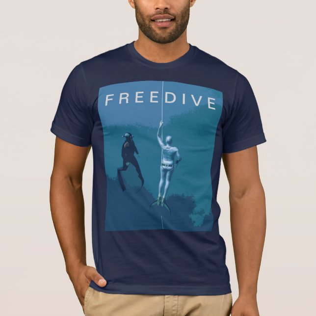 Freedive t-skjorta t shirt (Framsida)