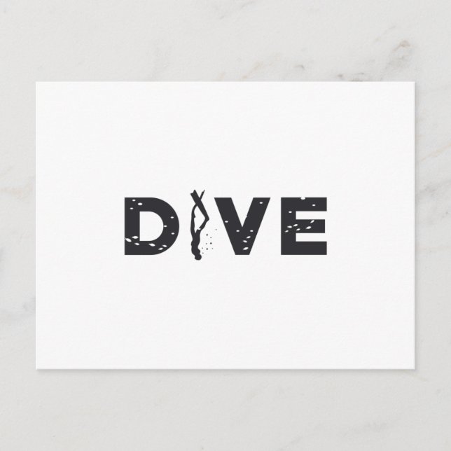 Freediver Freediving Dive Ocean Freedive Apnoe Vykort (Framsida)