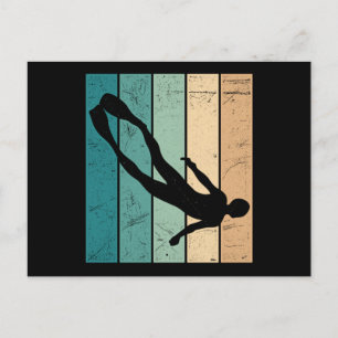 Freediver Retro Free Diving Apnea Diver Apnea Vykort
