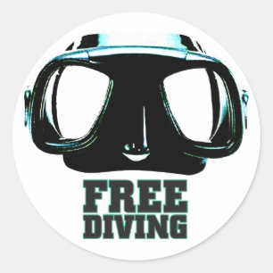 Freediving Sticker Runt Klistermärke