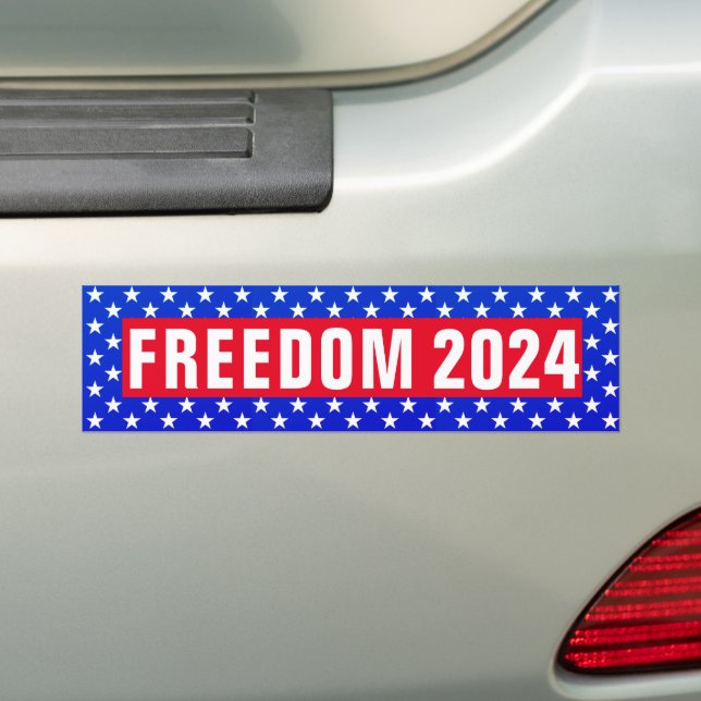 Freedom 2024 (stjärnor) Bumper Sticker Bildekal (På Bil)