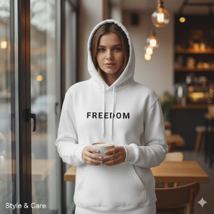 Freedom Anpassad Text Klassisk Tröja för Vardagsbr