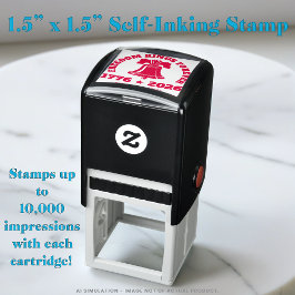 Freedom Bell 1776–2026 School Trodat 4924 Rubber Självfärgande Stämpel