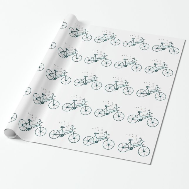 Freedom Bike med Butterflies Design Design Presentpapper (Utrullad)