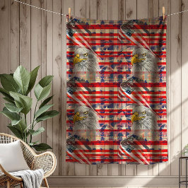 Freedom Blanket Eagle and Flag for Independence Fleecefilt