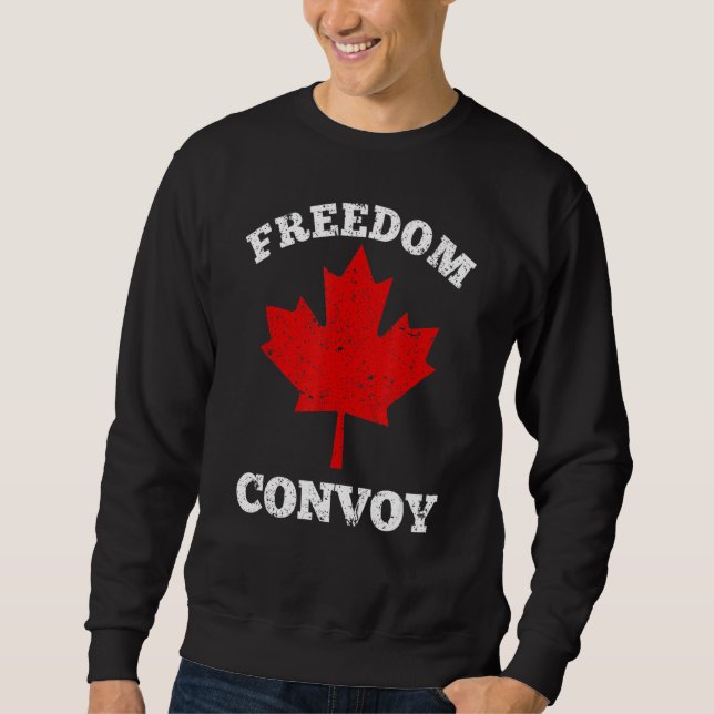 Freedom Convoy 2022 Canadian Trucker Rule Lång Ärmad Tröja (Framsida)