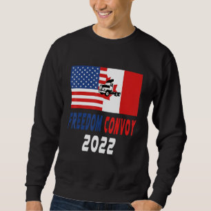 Freedom Convoy 2022 Canadian Trucker Tees Maple Le Lång Ärmad Tröja