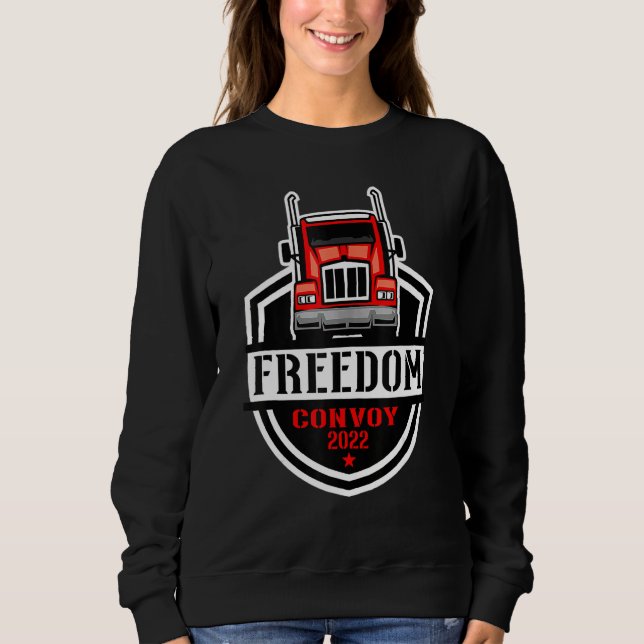 Freedom Convoy 2022 Lastbil Driver Canada Support  T Shirt (Framsida)