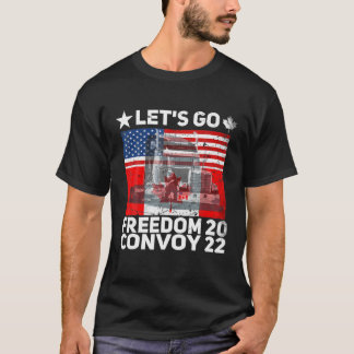Freedom Convoy 2022 Låt oss Go Truckers US America T Shirt
