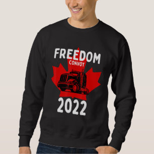 Freedom Convoy 2022 Support Canadian Truckers Lång Ärmad Tröja
