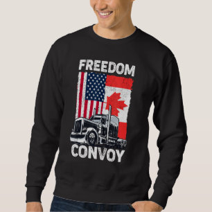 Freedom Convoy 2022 Support Canadian Truckers Mand Lång Ärmad Tröja