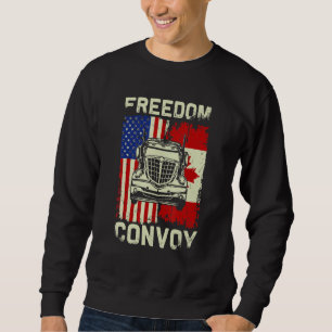 Freedom Convoy 2022 Support Canadian Truckers Mand Lång Ärmad Tröja