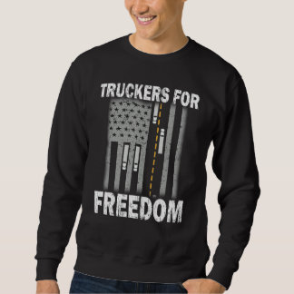 Freedom Convoy 2022 Support för amerikanska lastbi Lång Ärmad Tröja