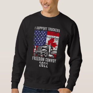 Freedom Convoy 2022 Supporter I Support Canadian T Lång Ärmad Tröja