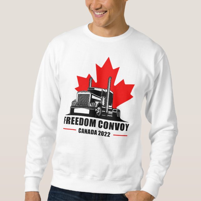 Freedom Convoy United Canadian Patriot Truckers   Lång Ärmad Tröja (Framsida)