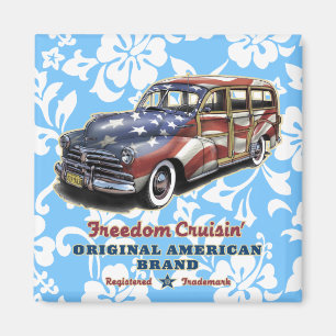Freedom Cruisin'Hawaiian Patriotic Magnets Magnet