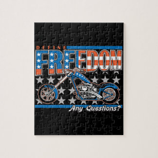 Freedom Cycle American Flagga Paint Motorcle Pussel