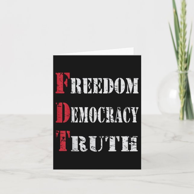 Freedom Democracy&amp; Truth _ Foxayed-deltas-ta Kort (Framsida)