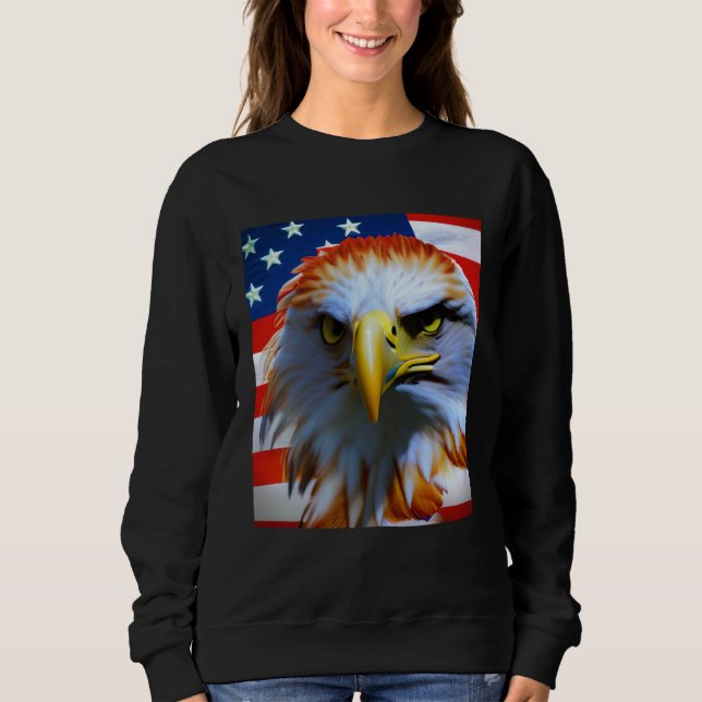 Freedom Eagle 4th Of July American Veteran T Shirt (Framsida)