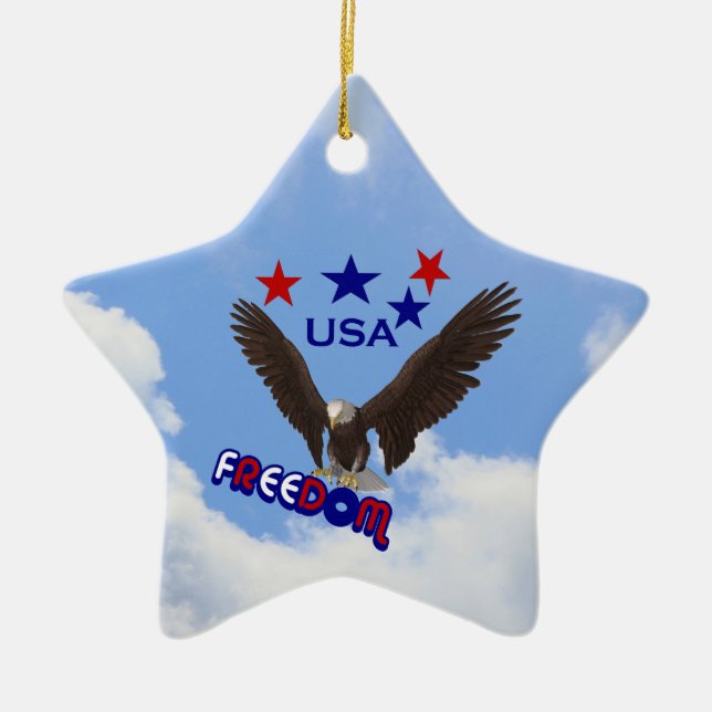 Freedom Eagle Patriotic Ornament (Framsidan)