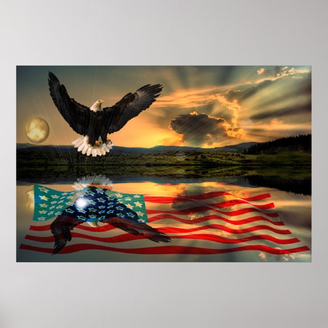 Freedom-Eagle-W-Flagga-W-Star-burst-2010 Poster (Framsidan)