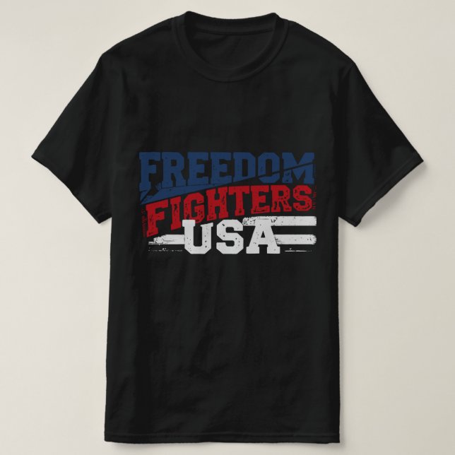 Freedom Fighters USA Patriotic T-Shirt - Amerikans (Design framsida)
