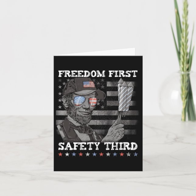 Freedom First Safety Tredje Fireworks 4:e juli Lin Kort (Framsida)