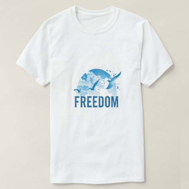 Freedom Flying Birds T-Shirt – Inspirational Natur (Design framsida)