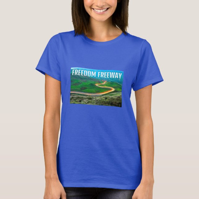 Freedom Freeway (mörk) T-Shirt (Framsida)
