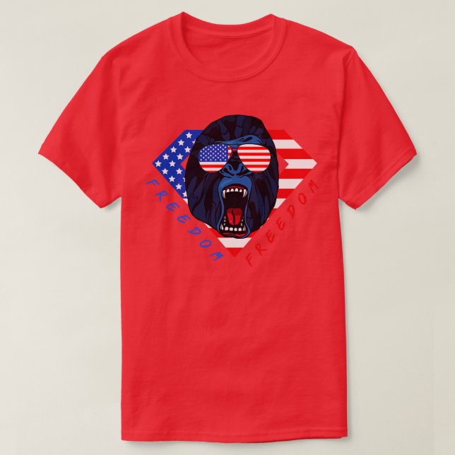FREEDOM GORILLA T SHIRT (Design framsida)
