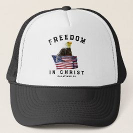 Freedom in Christ Eagle & American Flag Patriotic Keps