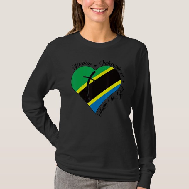 Freedom Independence Faith In God  Christian Tanza T Shirt (Framsida)