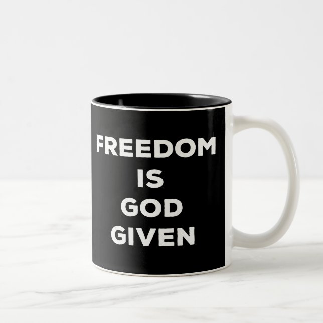 Freedom Is God Given Två-Tonad Mugg (Höger)