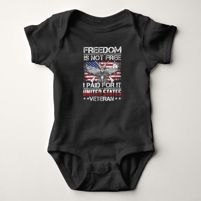 Freedom Isnt Free Veteran - American Eagle T Shirt (Framsida)