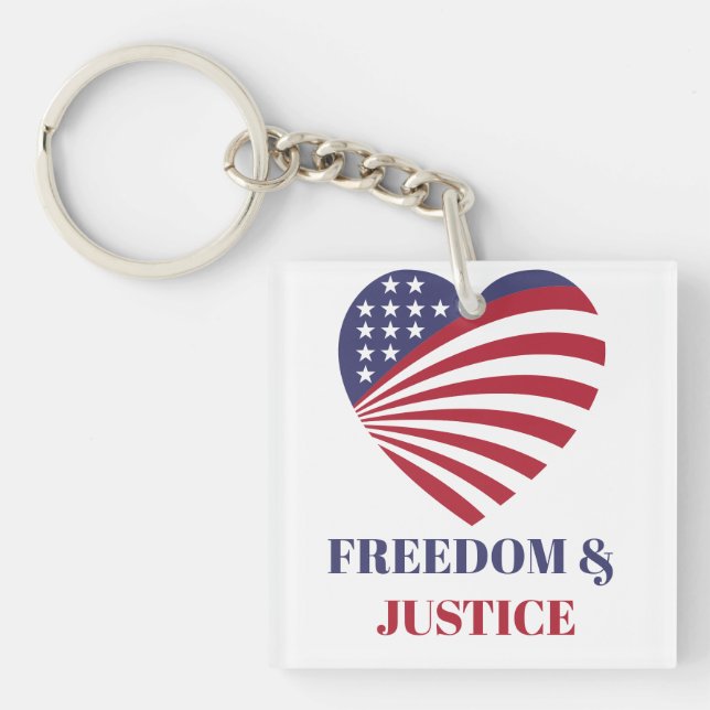 Freedom & Justice American Flag with Heart.  (Framsidan)