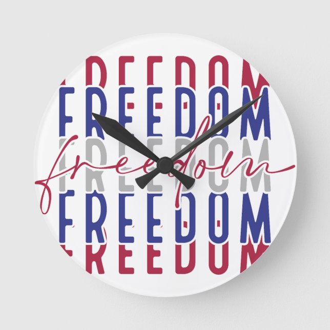 Freedom Kamala Harris Rund Klocka (Framsida)