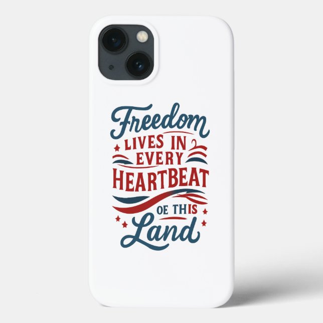 Freedom Lives in Every Heartbeat–4th of july quote (Baksida)