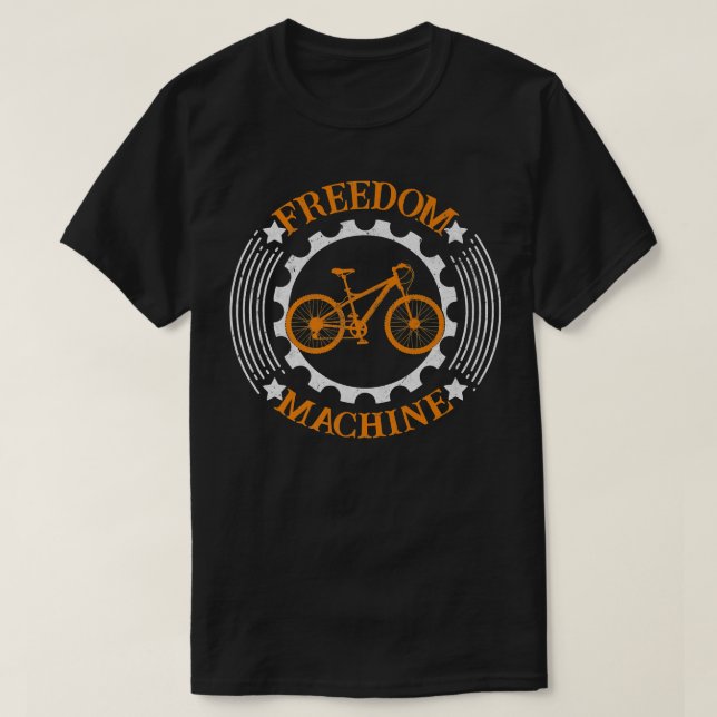 Freedom Maskin E-Bike Mountain Bike Biker Cycle T Shirt (Design framsida)