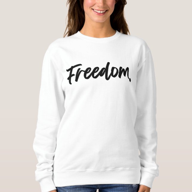 Freedom. Minimalist Black T Shirt (Framsida)