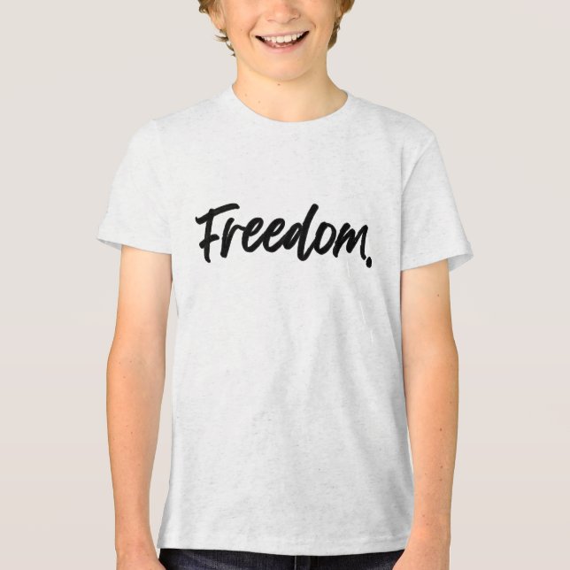 Freedom. Minimalist Black T Shirt (Framsida)