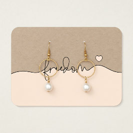 Freedom Minimalist Jewelry Display Card Visitkort
