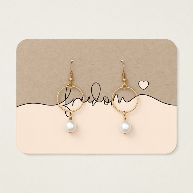 Freedom Minimalist Jewelry Display Card Visitkort (Skapare uppladdad)