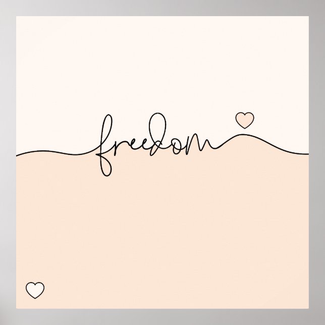 Freedom Minimalist Typography Design Poster (Framsidan)