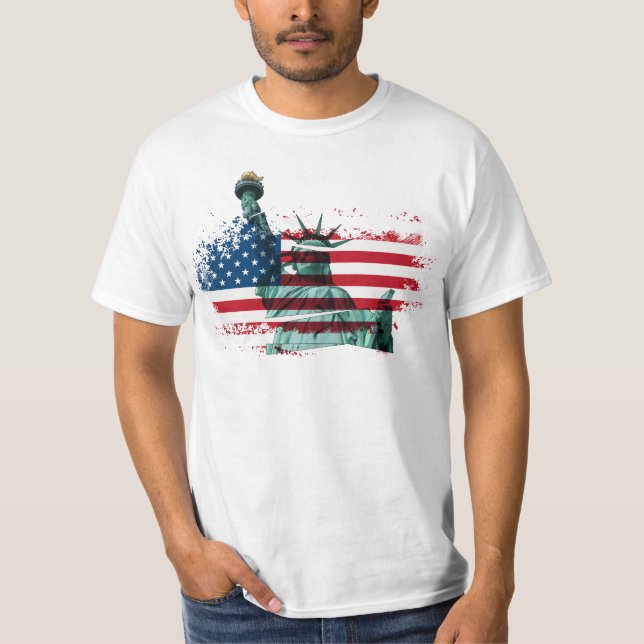 Freedom Mosaic: Frihetsgudinnan Edition T Shirt (Framsida)
