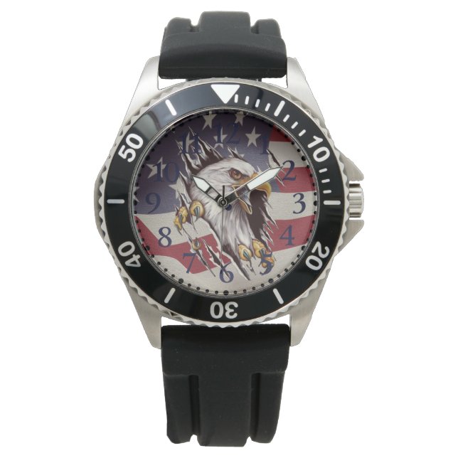 Freedom Örn American Flagga Watch Armbandsur (Framsida)