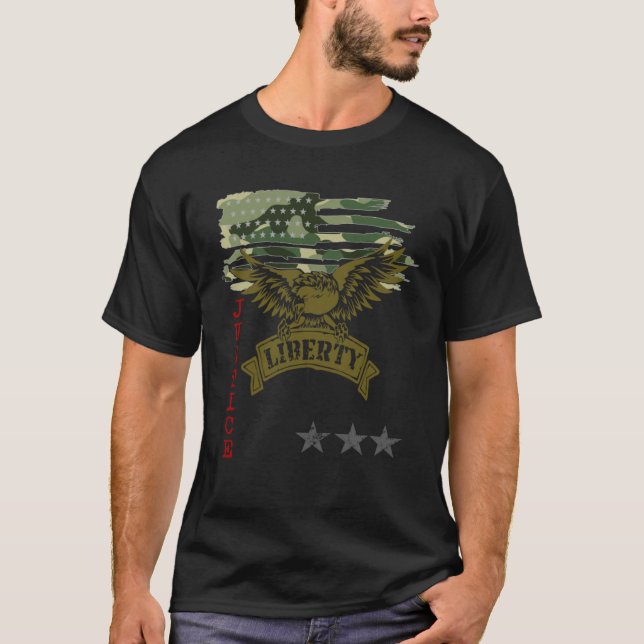 Freedom Over Fear Pro Gun USA Flag 2nd Amendment   T Shirt (Framsida)