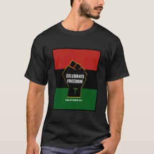FREEDOM Pan African Christian Junetelfte T Shirt