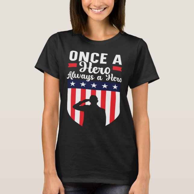 Freedom Patriotic Veteran USA Flag American Memori T Shirt (Framsida)